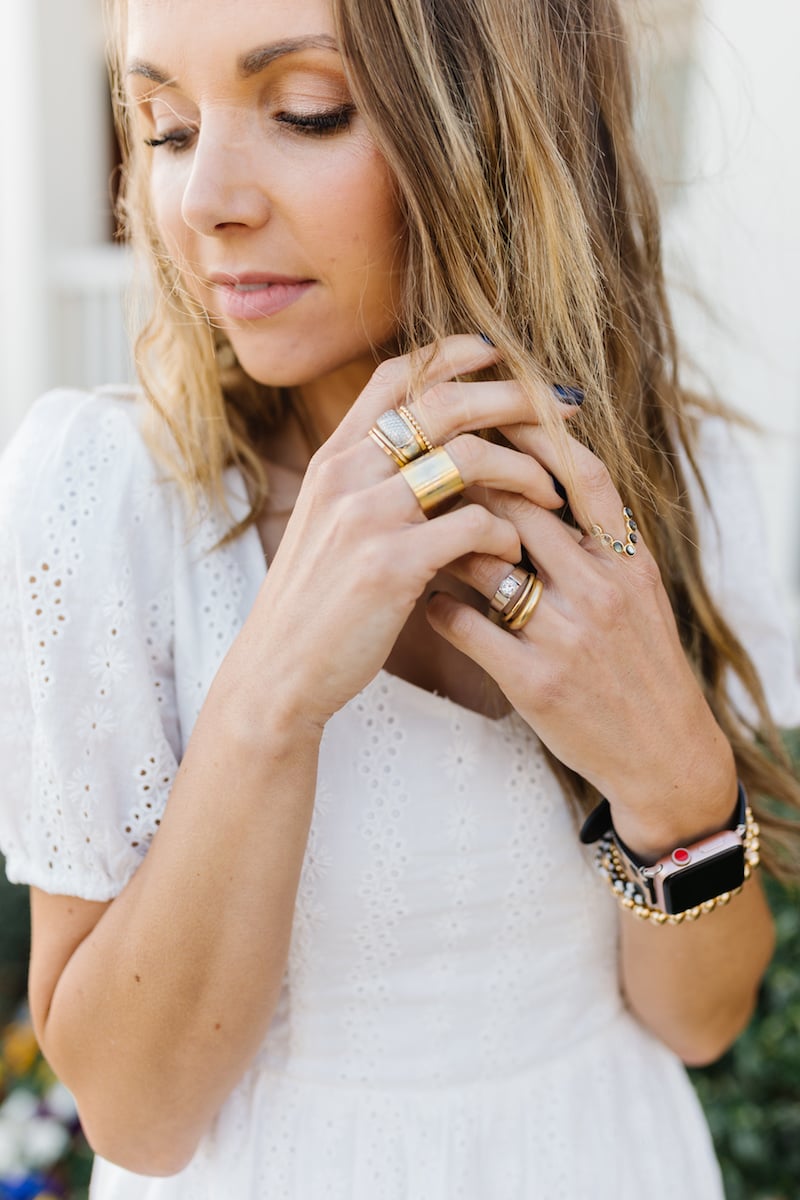 mixed metals gold and silver rings