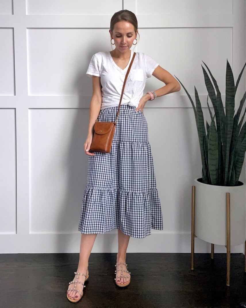 gingham skirt