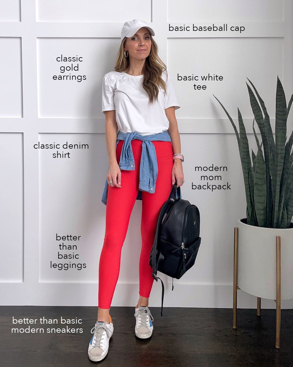 leggings with white tee