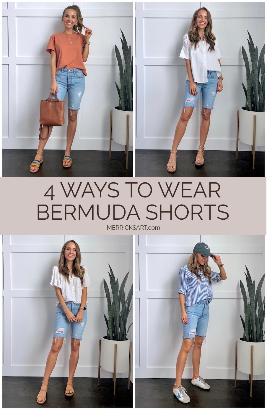 cute bermuda shorts outfits