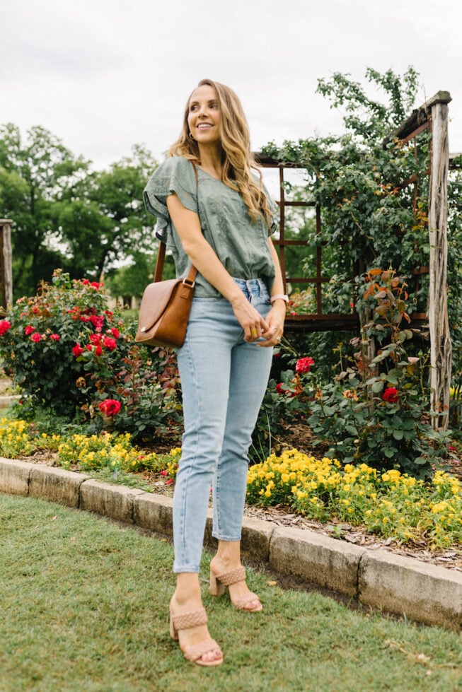 jeans and heels