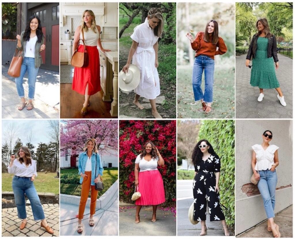favorite bloggers with different body types