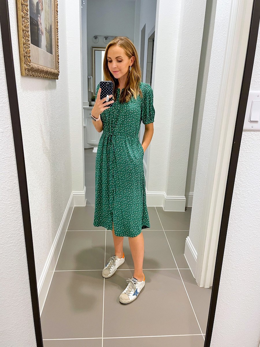 dress with sneakers