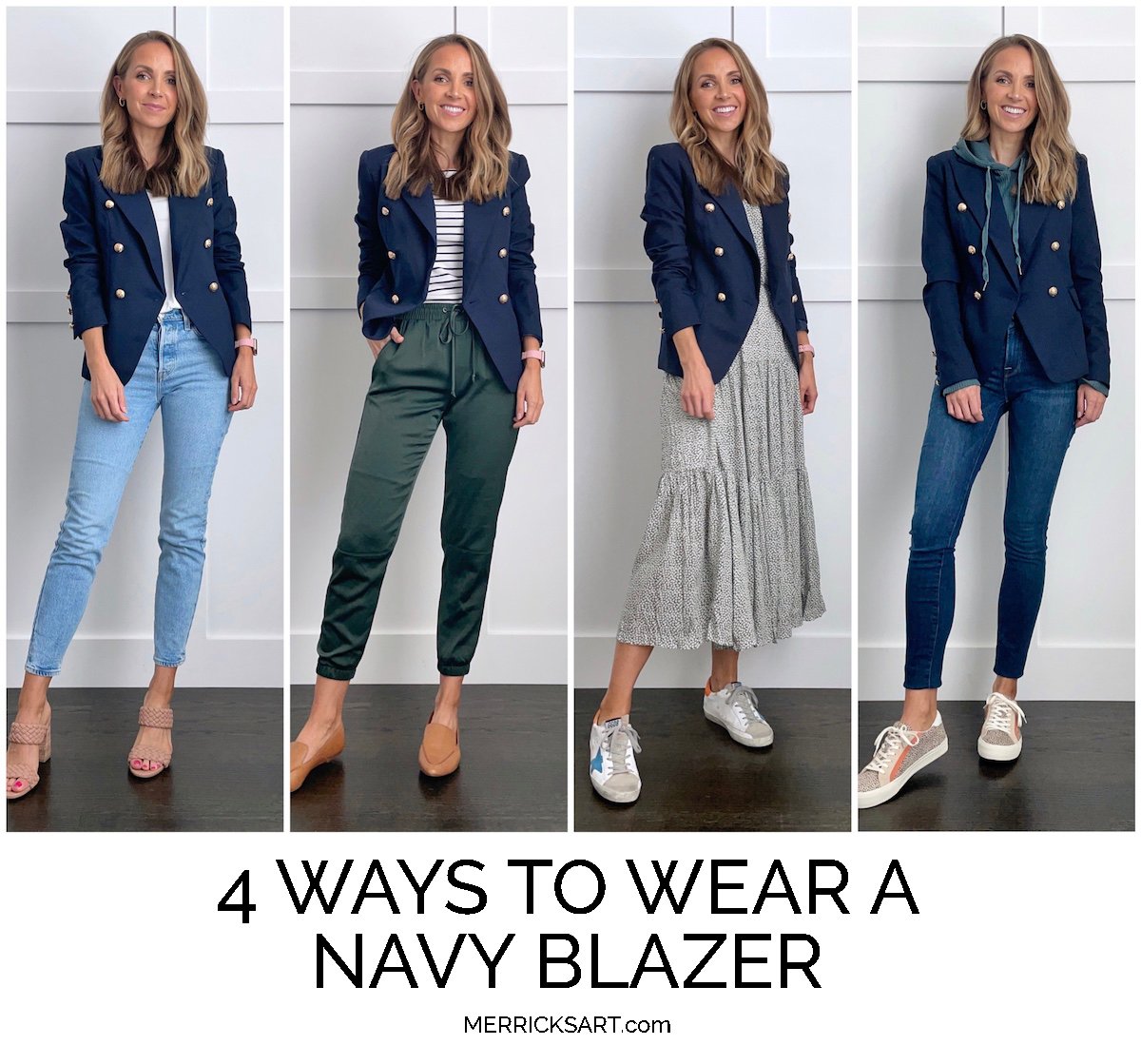 how to wear a navy blazer