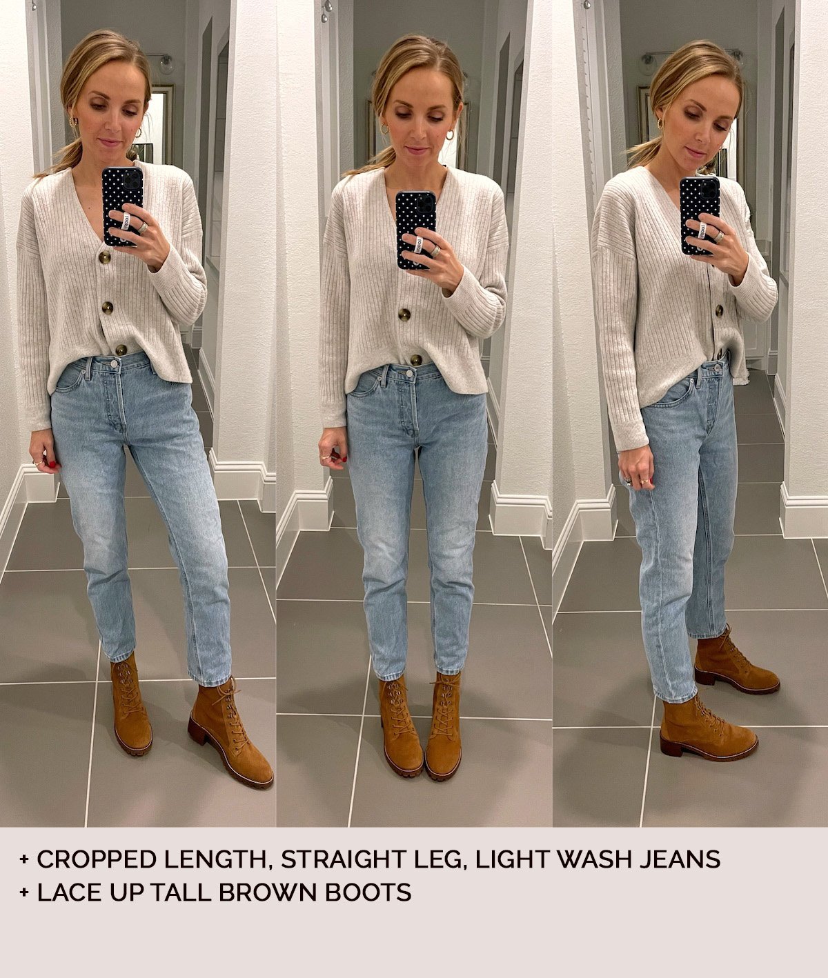 lace up boots with cropped jeans