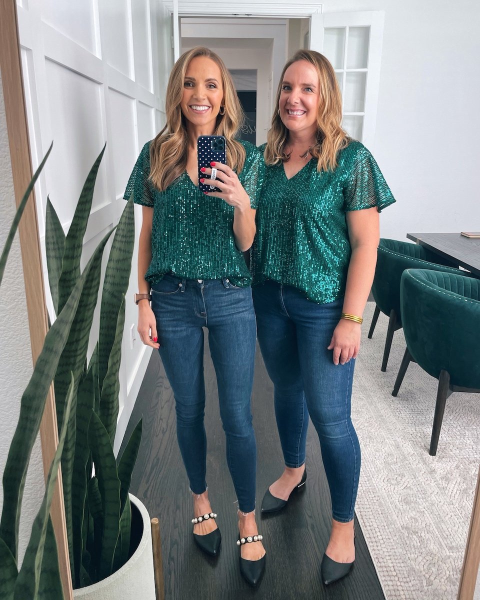 sequin top