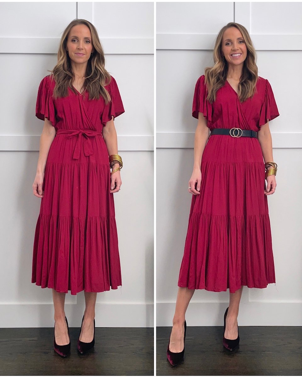 when to belt a dress