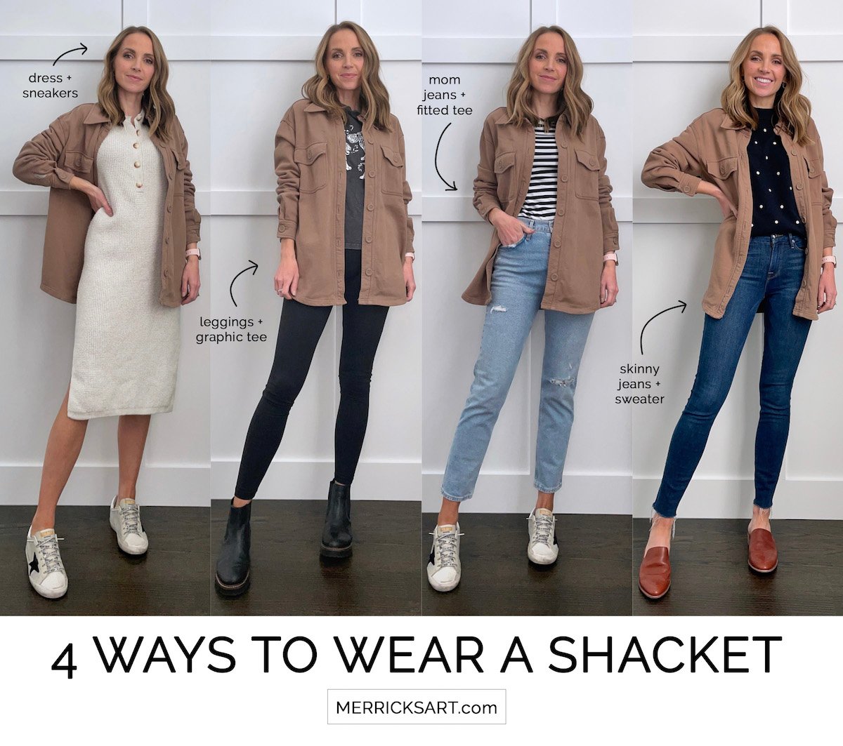 4 ways to wear a shacket