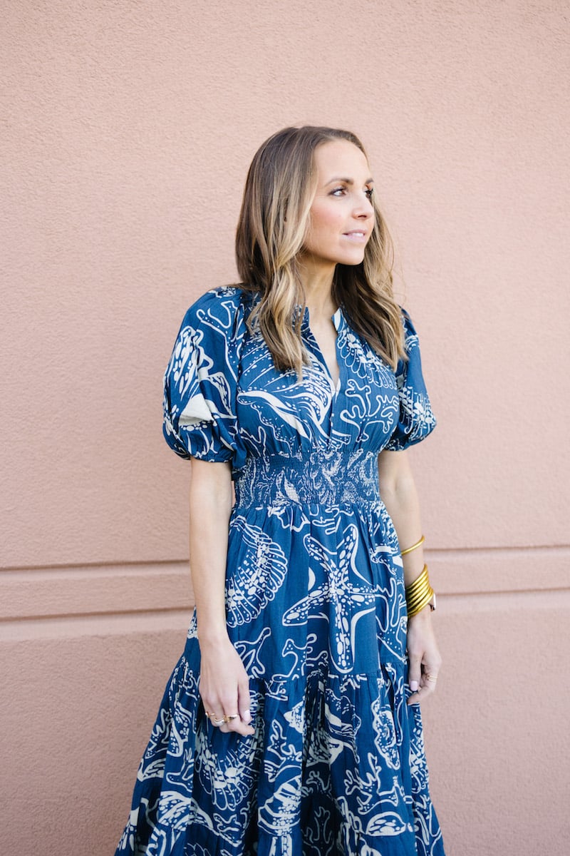 blue anthropologie dress