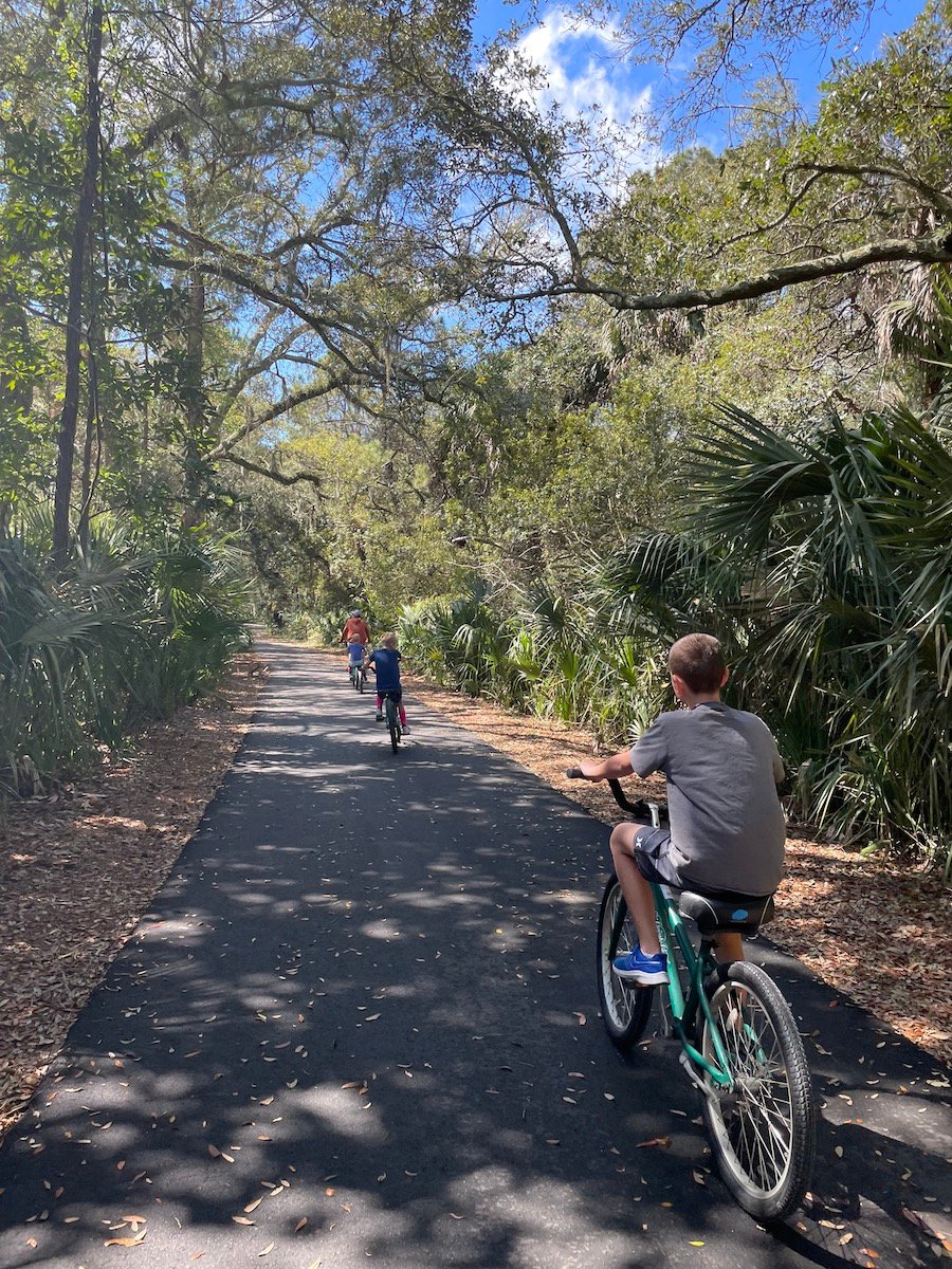 bike riding on the island