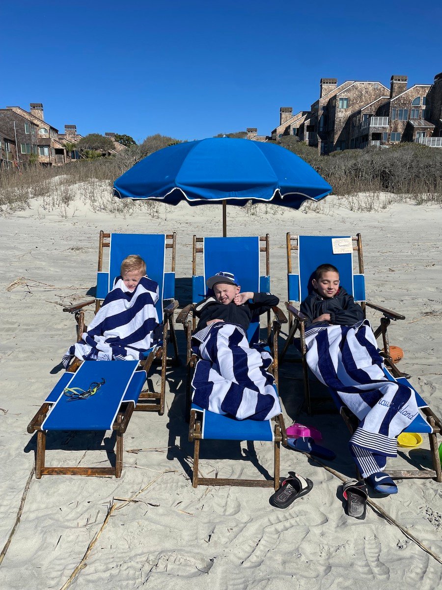 kiawah island boys on chairs