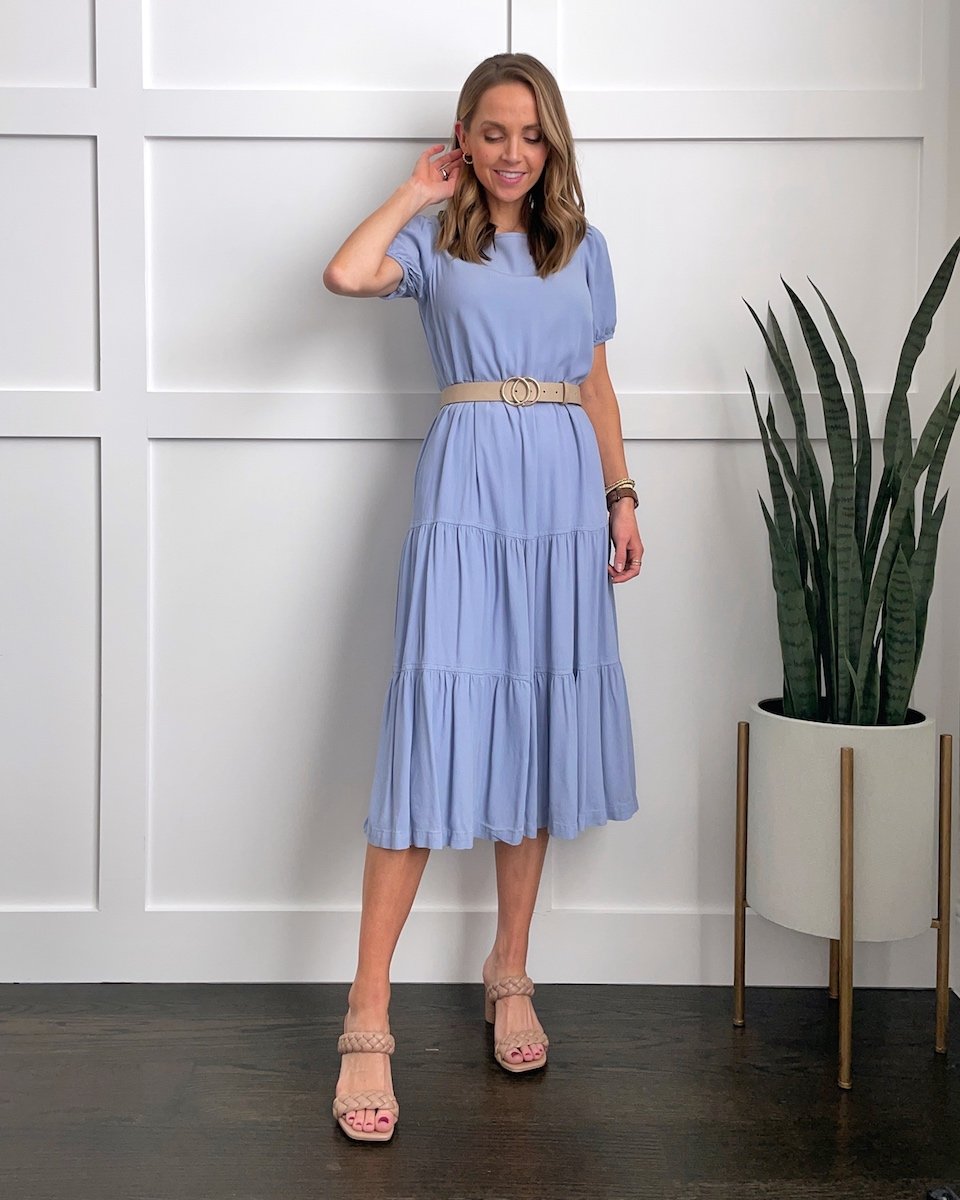 midi dress with belt