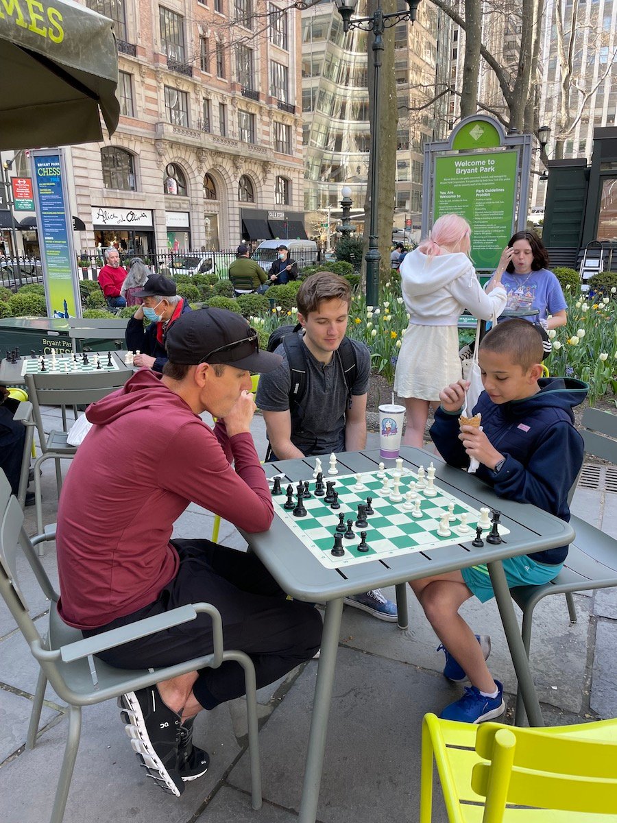new york city bryant park chess