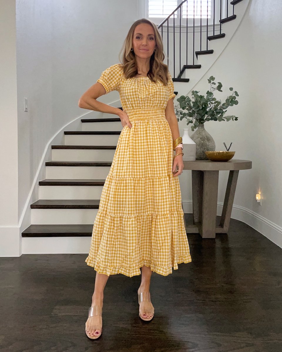 yellow gingham dress