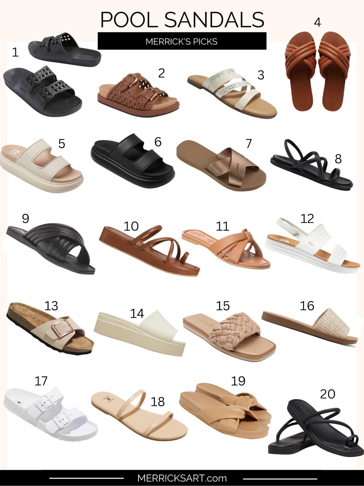 Non FLip FLop Pool Sandals
