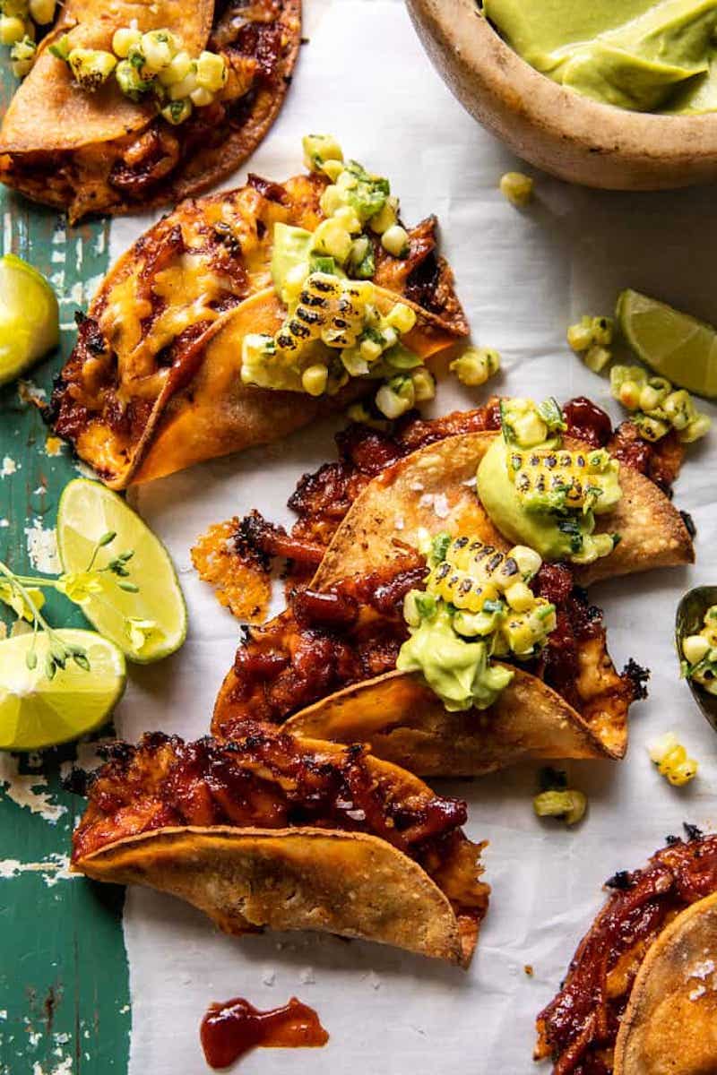 Crispy-Chipotle-BBQ-Chicken-Tacos-with-Creamy-Charred-Corn-Salsa-1-700x1050