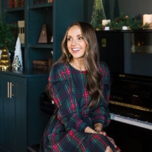 plaid merrick white collection dress