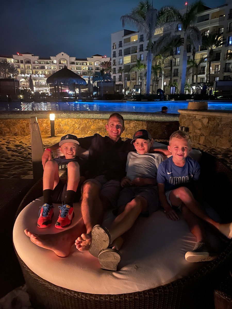 fire pit at night