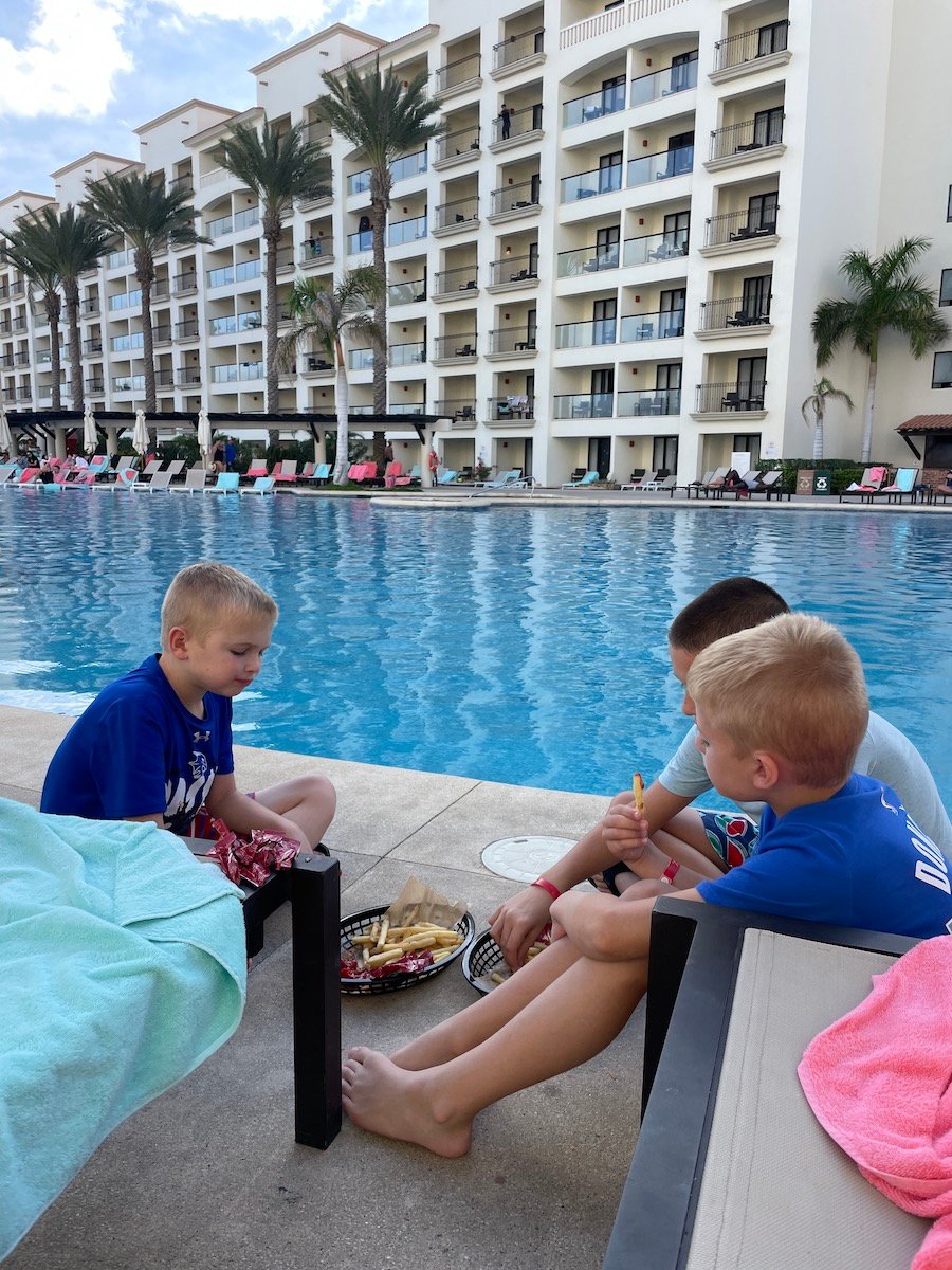 lunch by the pool