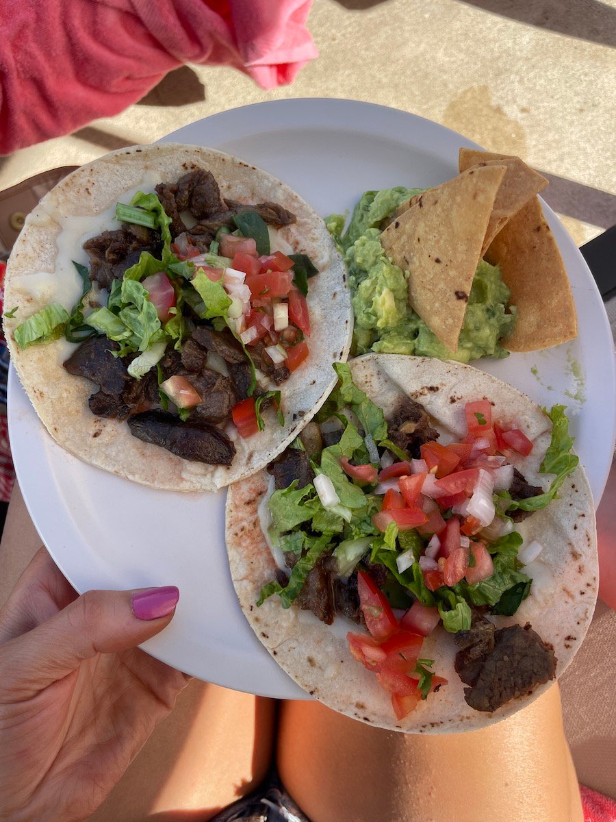 tacos at the pool