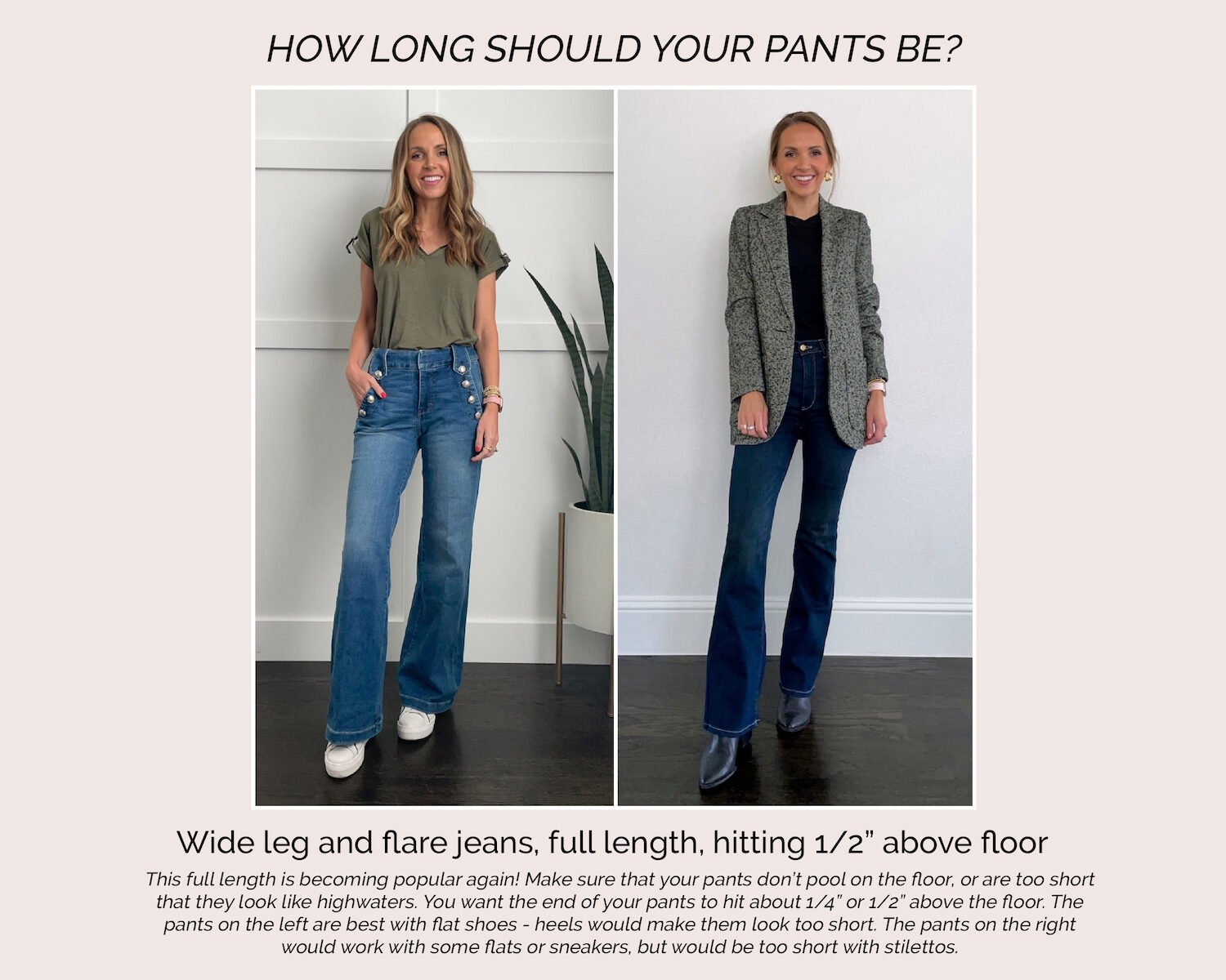 length of pants or jeans