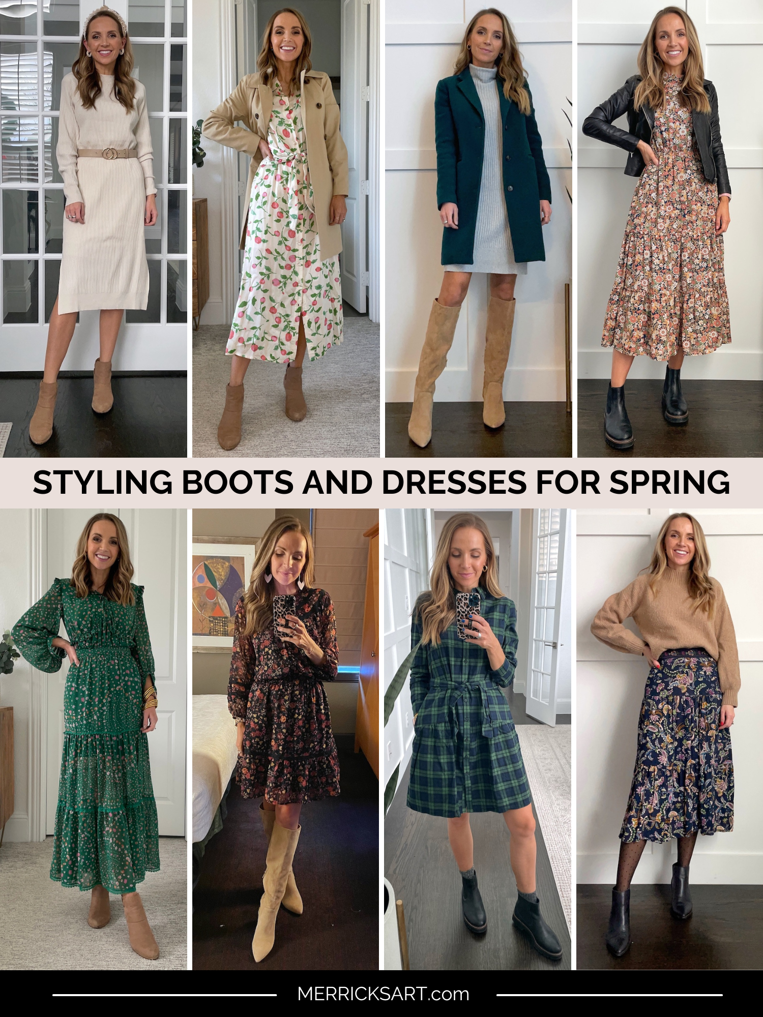 How to Wear Boots and Dresses In The Spring