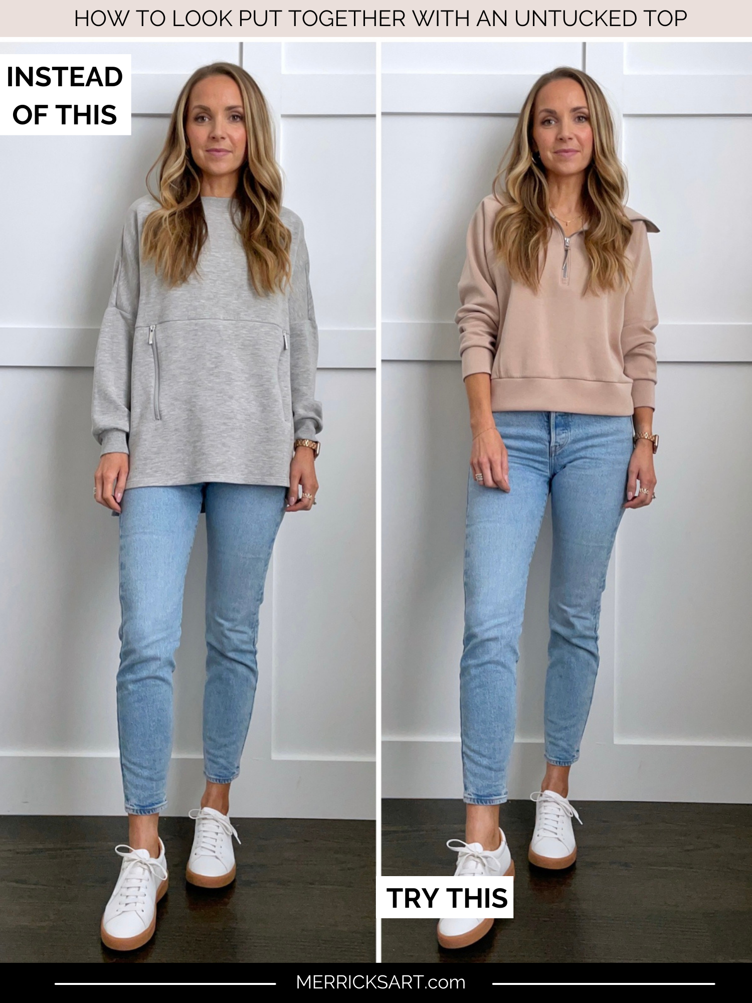 How to Look Put Together With an Untucked Top