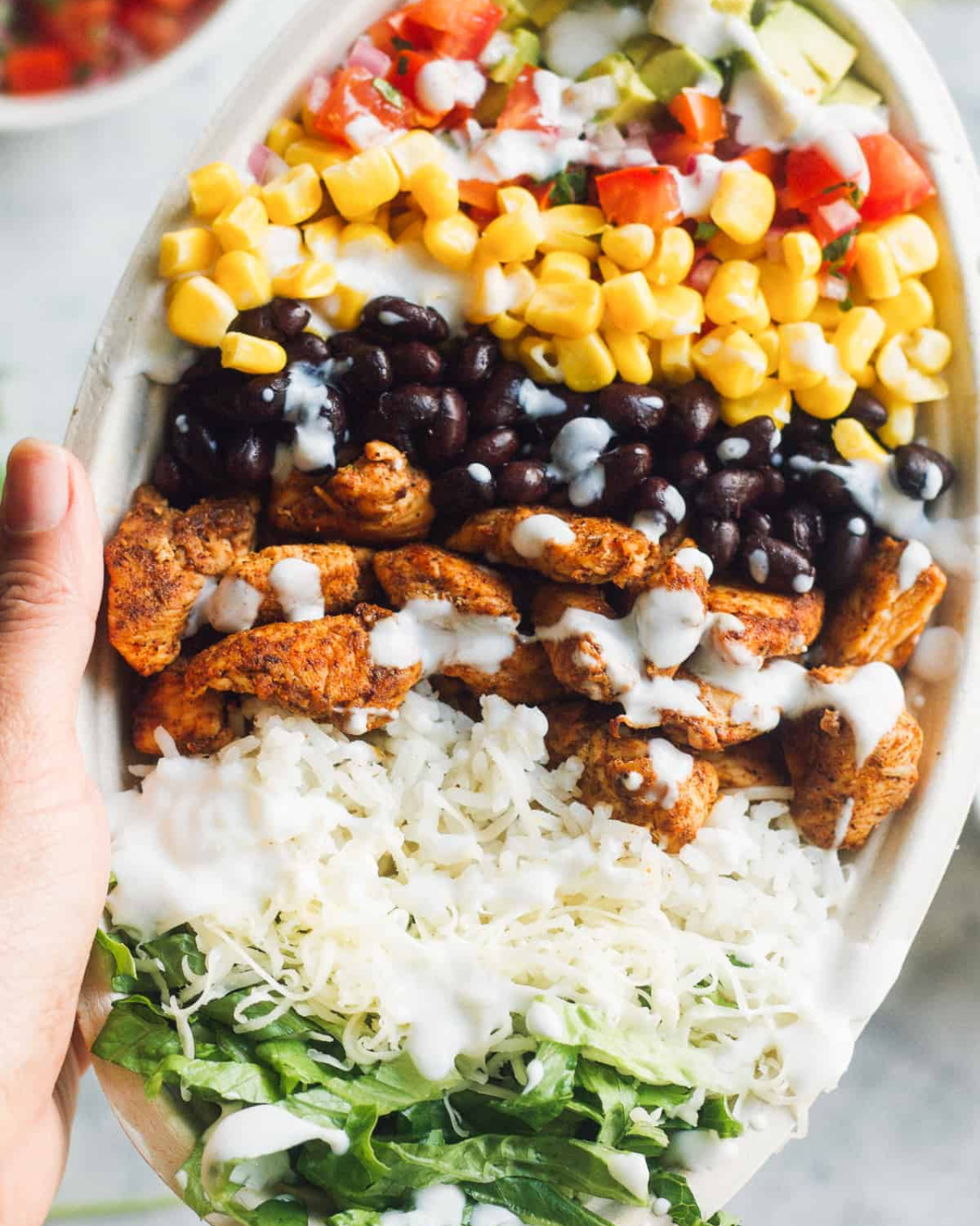 chicken burrito bowls