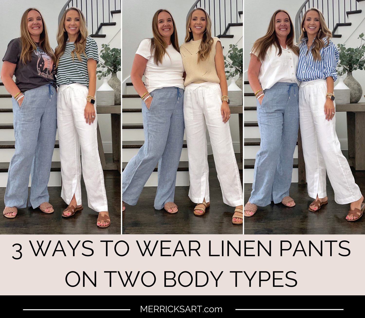 3 Ways to Wear Linen Pants on Two Body Types