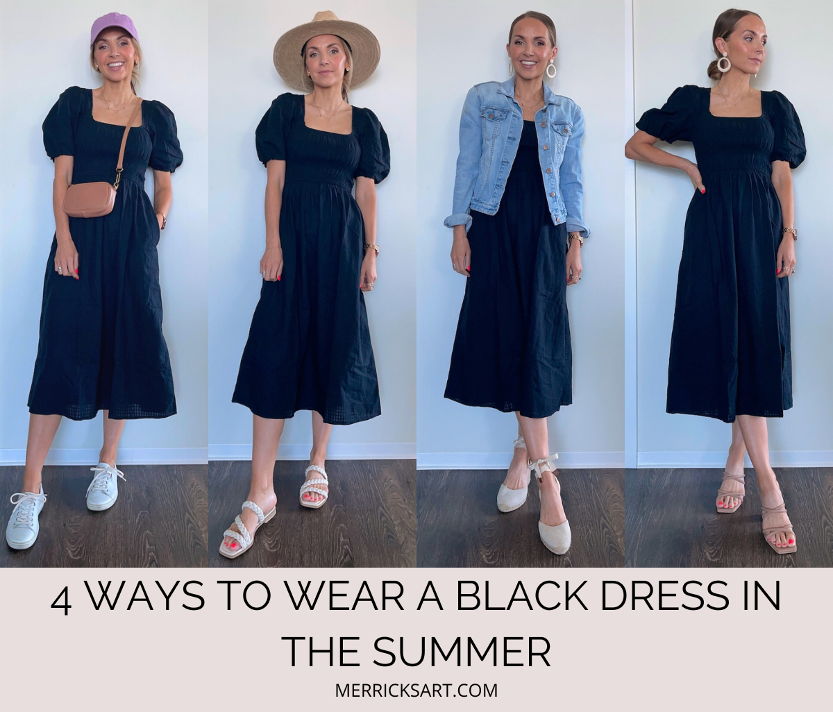 4 ways to wear a black dress in the summer