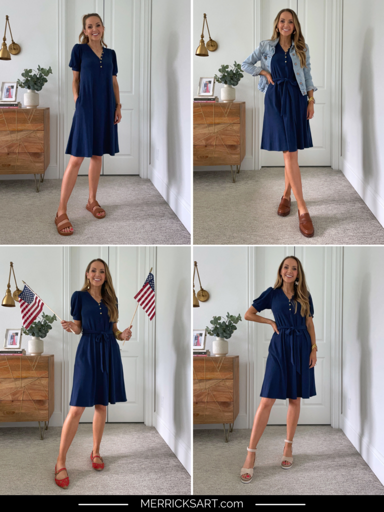 4 Ways to Wear the New MW Collection Navy Ribbed Anywhere Dress