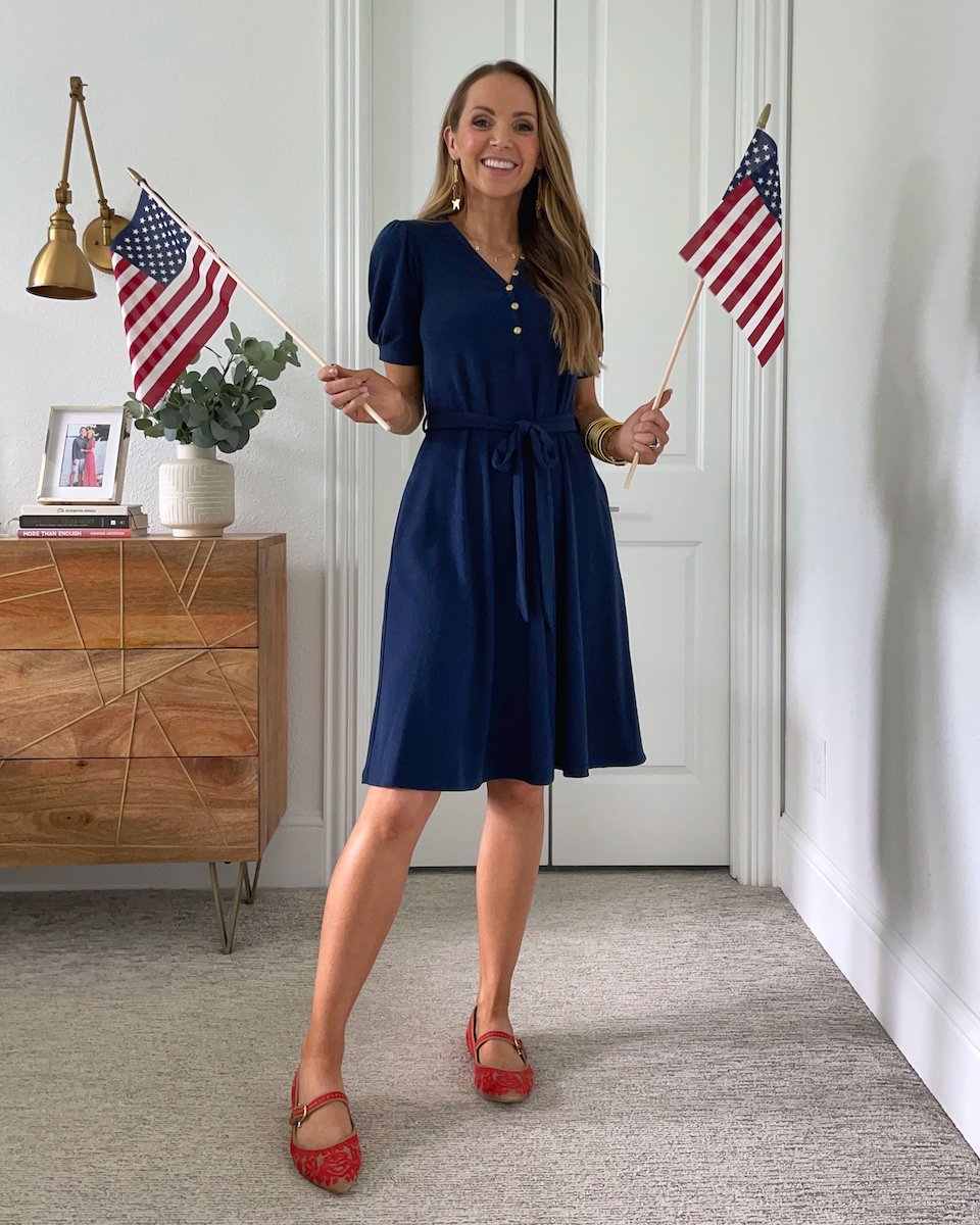 merrick white collection fourth of july red boden flats navy ribbed dress