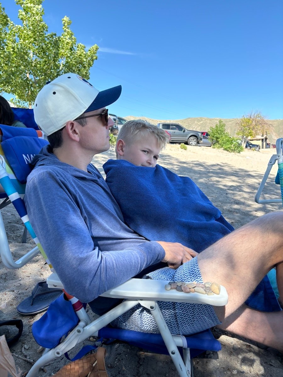 Philip and Foster at North Beach in Bear Lake