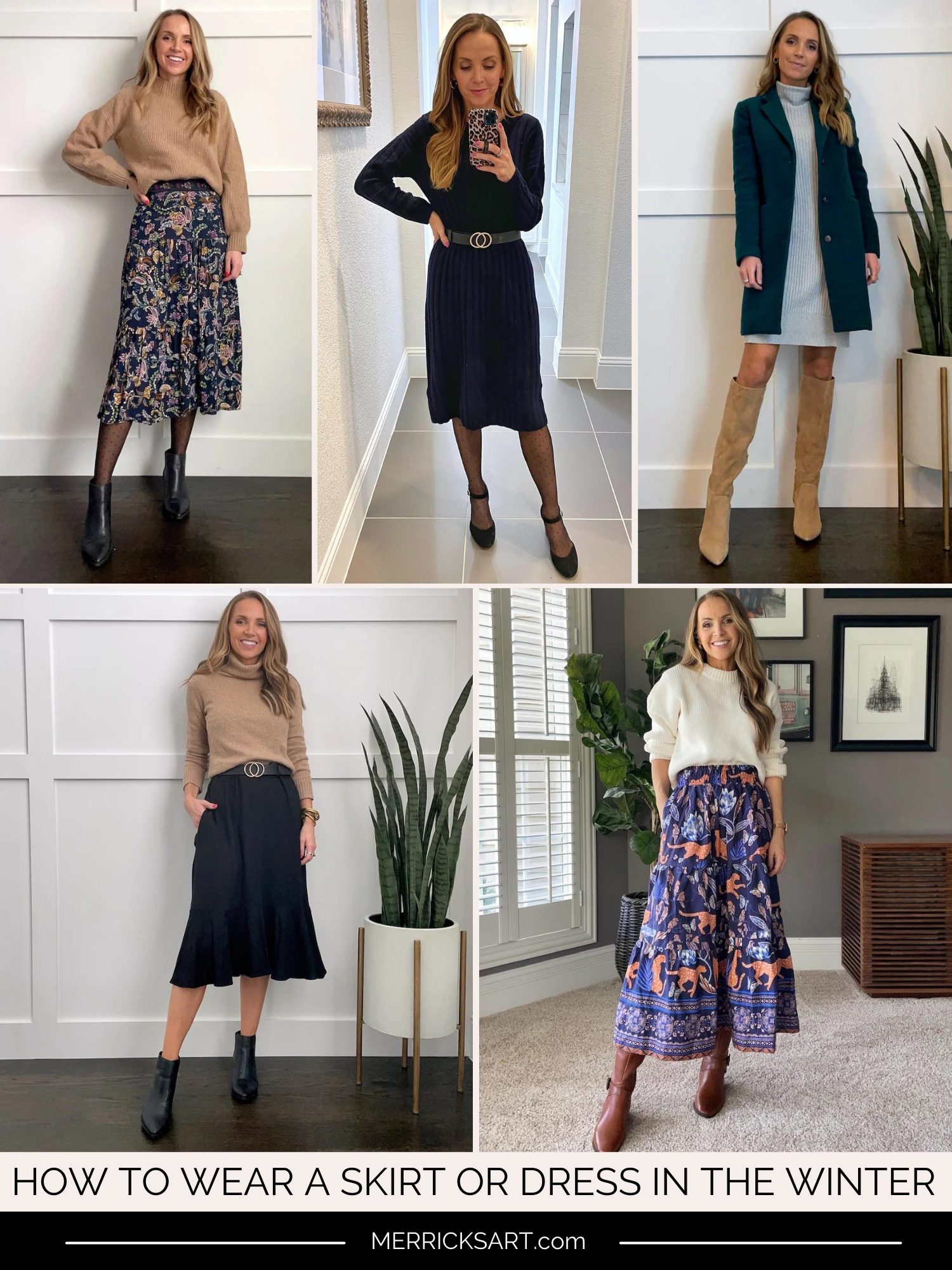 how to wear a dress in the winter