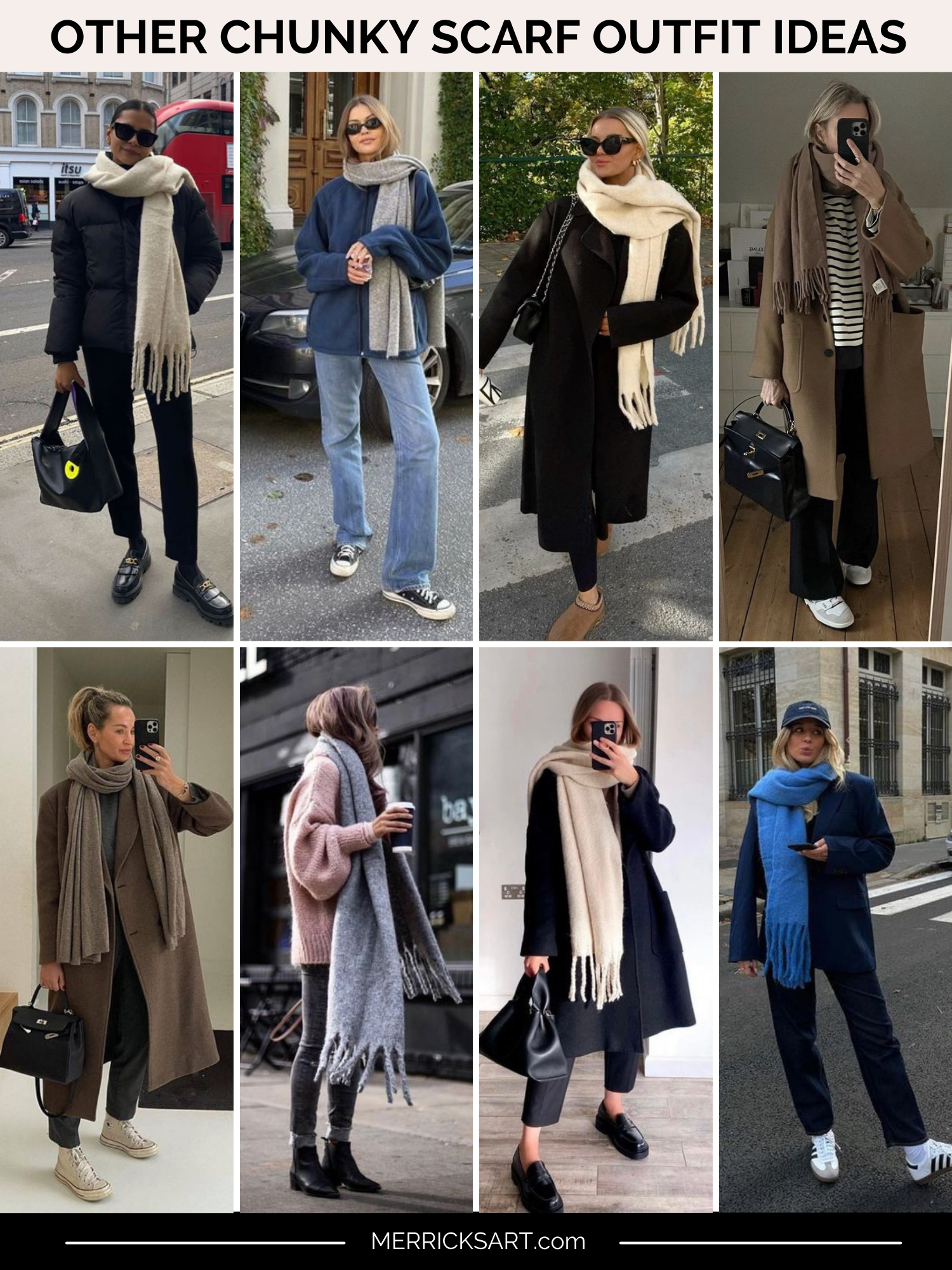 chunky scarf outfit ideas