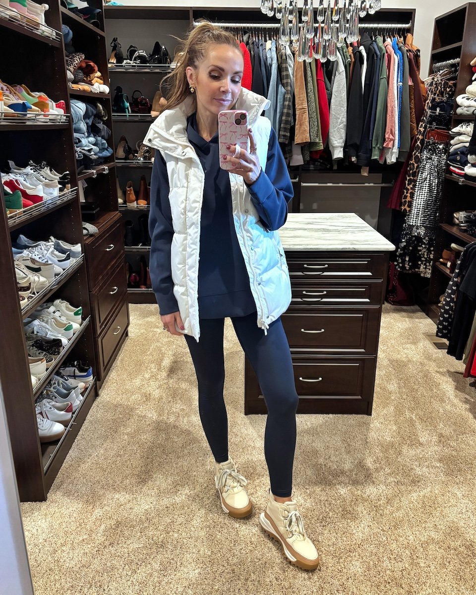 sorel sneakers with target leggings and pullover and vest_web-res