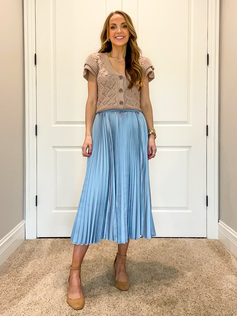 blush and blue