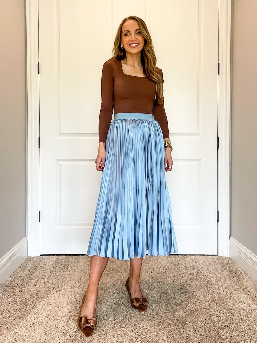chocolate brown and light blue