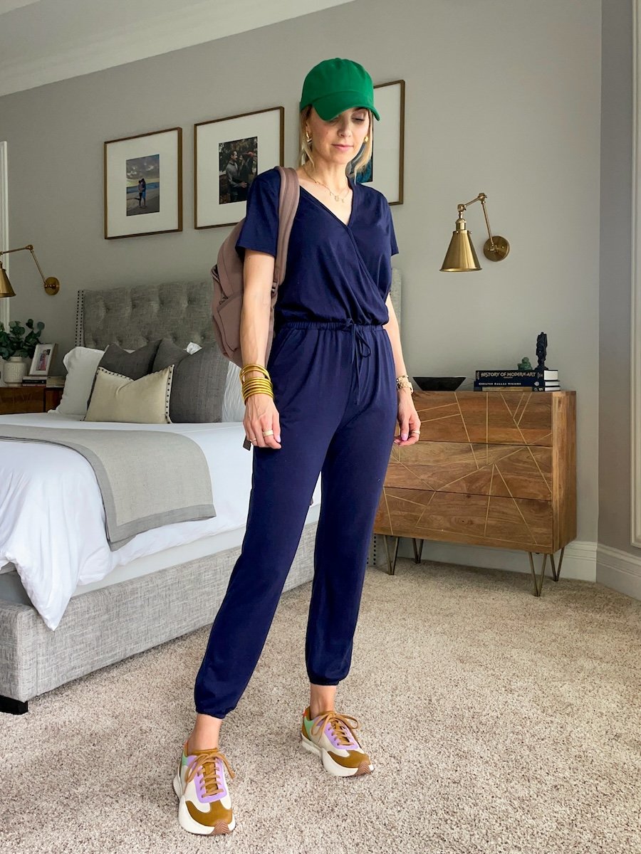 Jumpsuit and sneakers