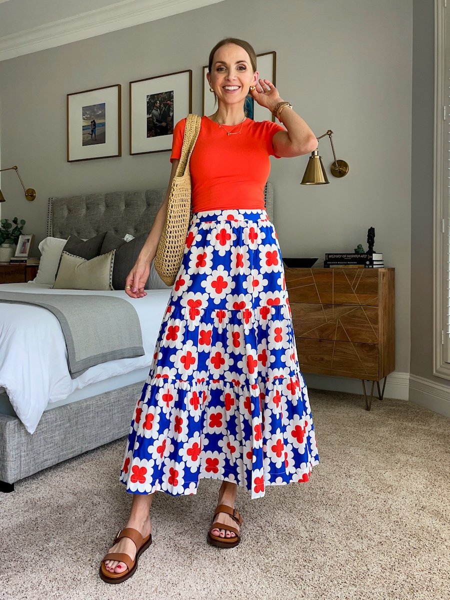 long skirt and bodysuit