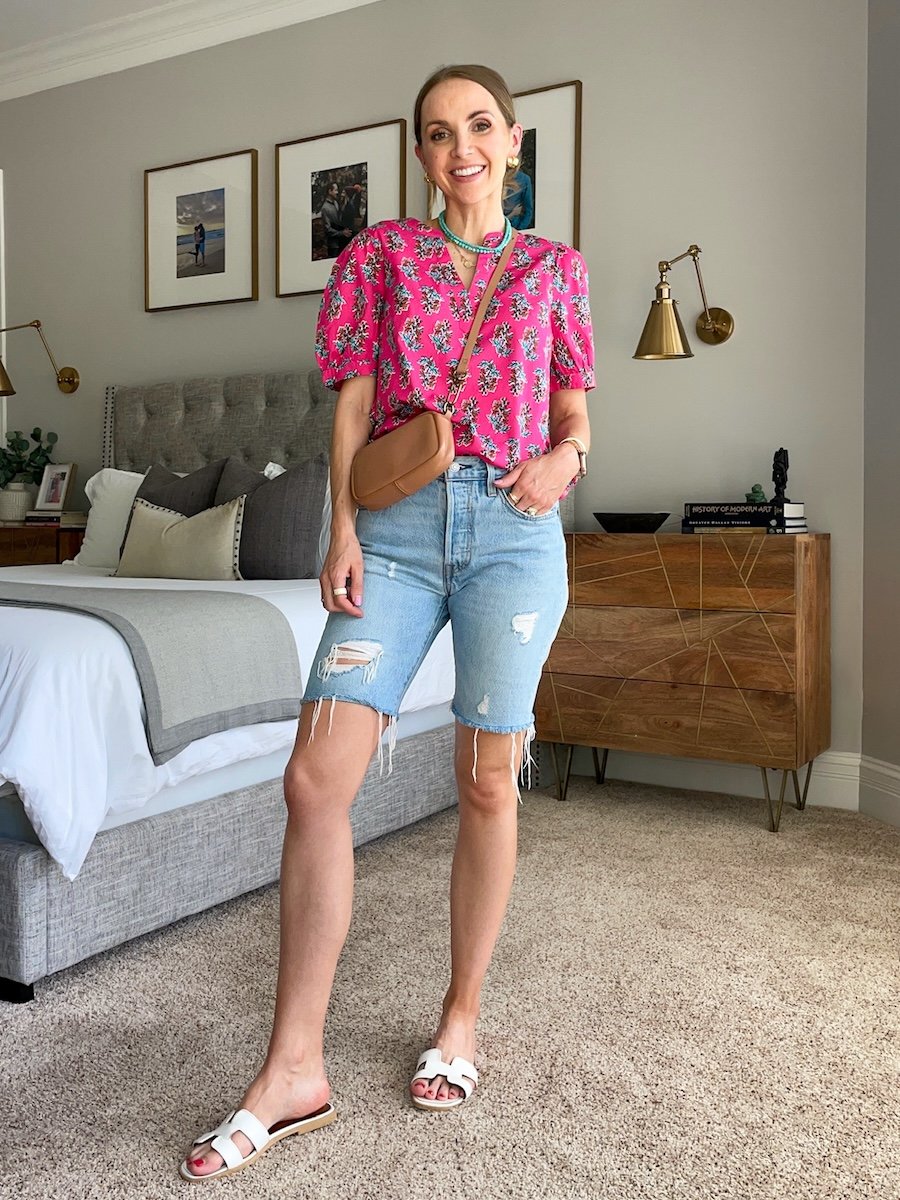 shorts and BTB top