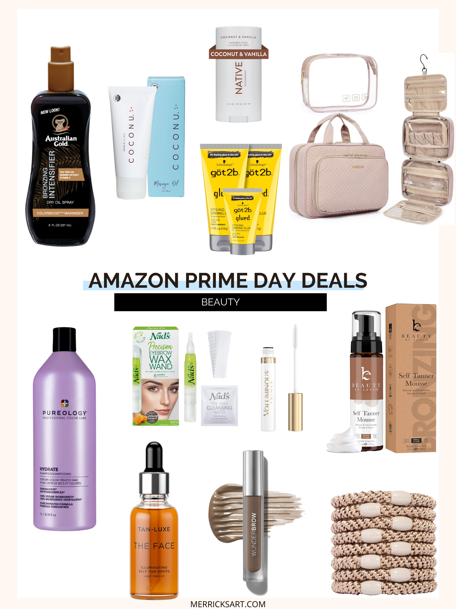 Amazon Prime Day Deals, Beauty Favorites Collage