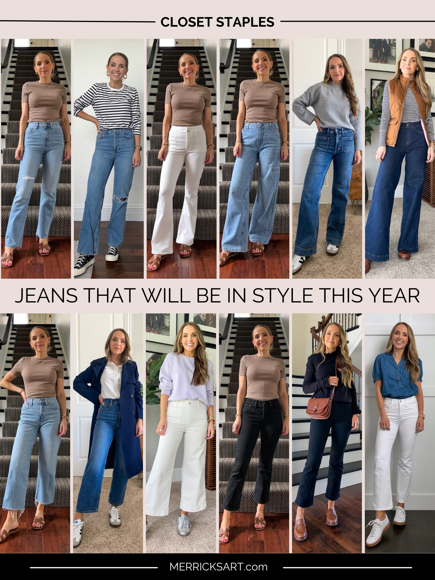 Jeans that will be in style this year collage