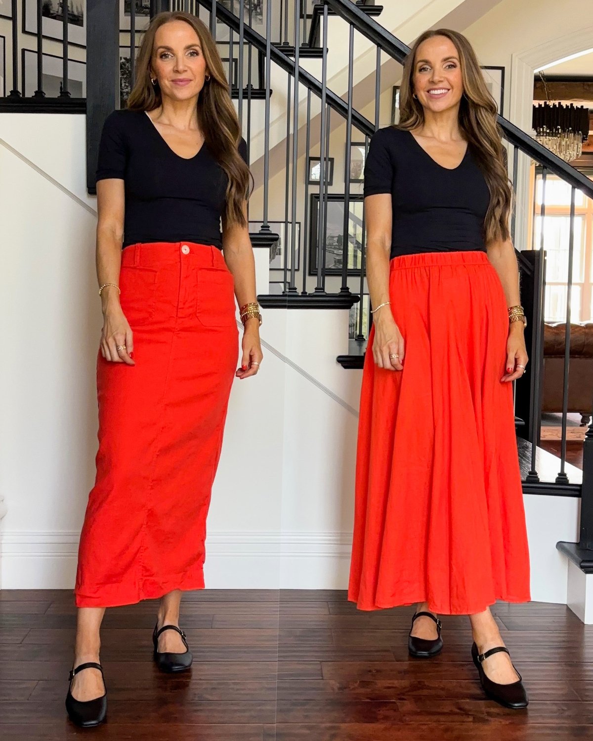 SPLURGE VS SAVE RED SKIRT