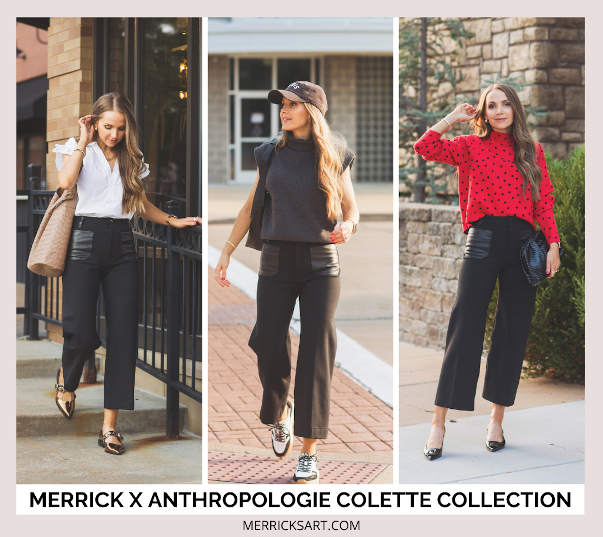 Merrick x Anthropologie Colette Collection faux leather patch pocket