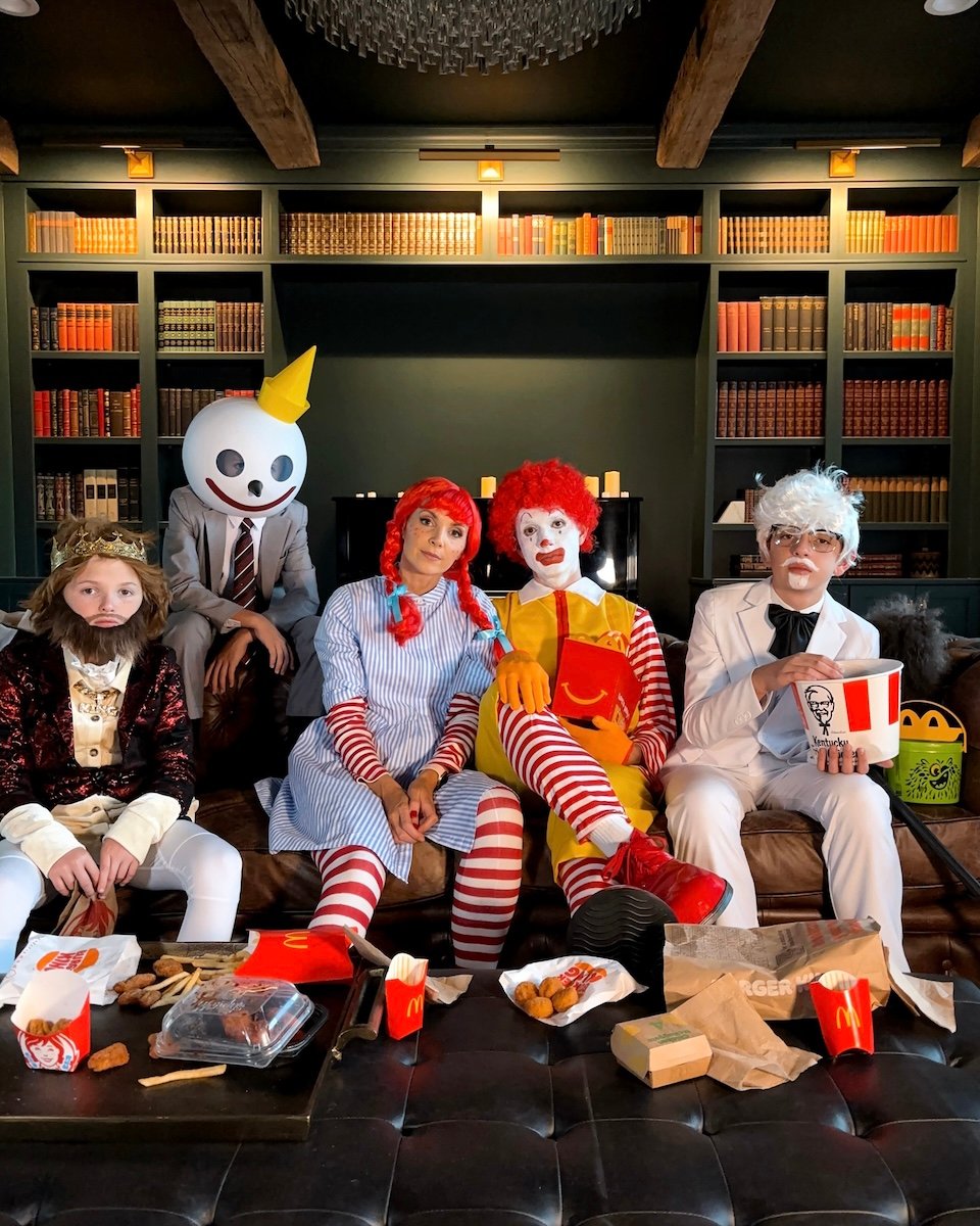 family halloween costume 2024 Fast food mascot web