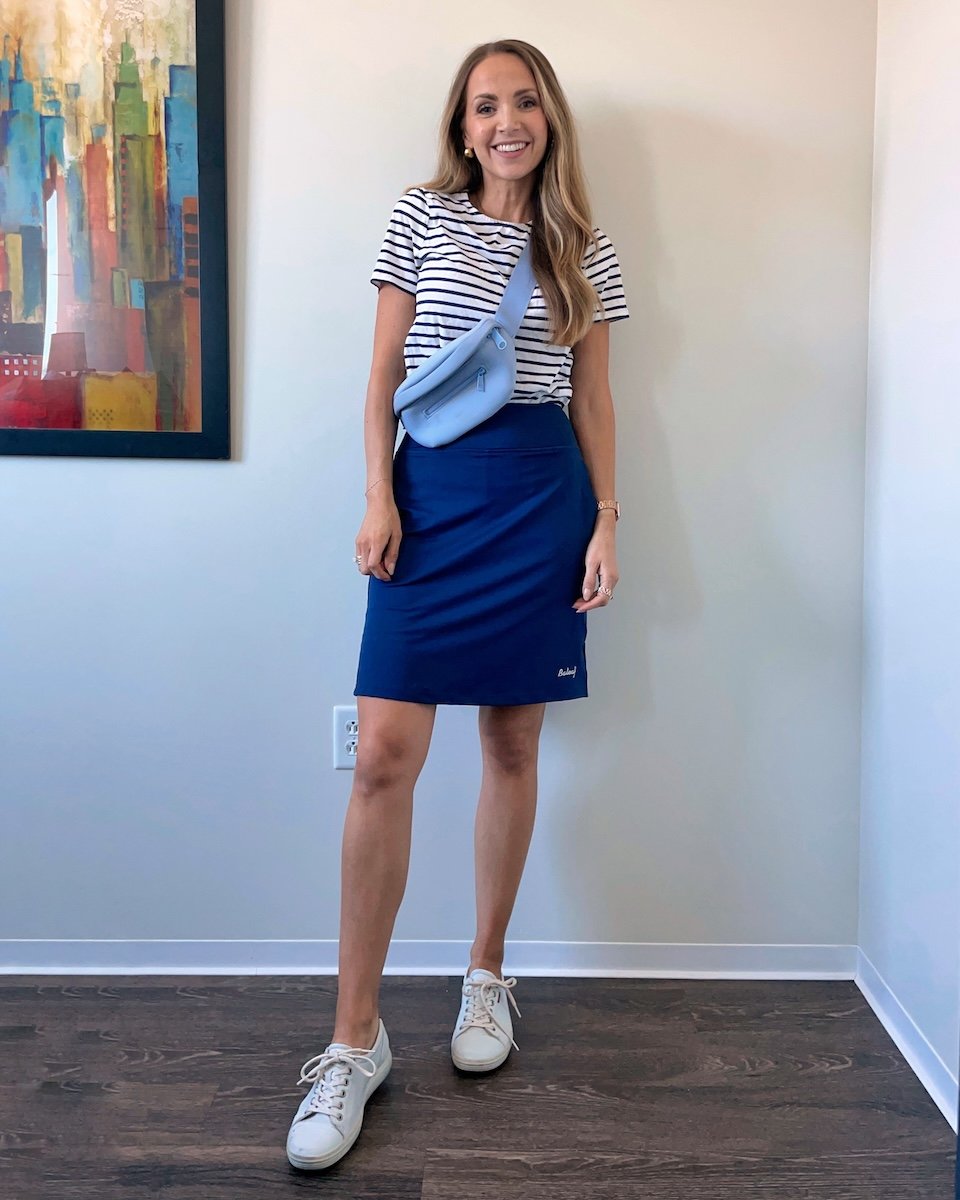 Athletic skort amusement park outfit