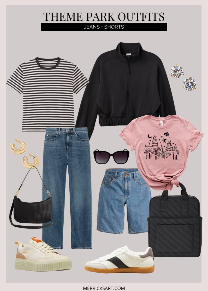 Flatlay collage for the amusement park