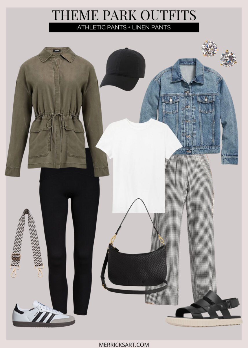 What to wear to an amusement park flatlay