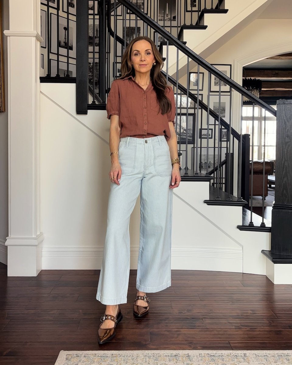 merricksart what to wear with baby blue rust